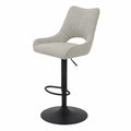Barhocker – 2er-Set, drehbar, höhenverstellbar, gepolstert, Beige
