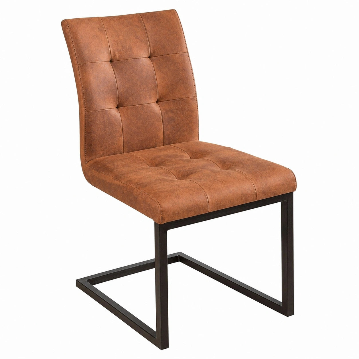 Schwingstuhl – 45 cm, gepolstert, aus Stoff, Braun und Schwarz, für Esszimmer und Küche