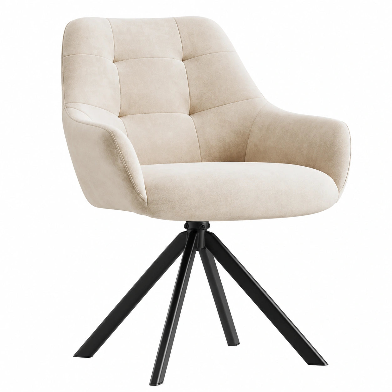 Esszimmerstühle – 2er-Set, drehbar, mit Armlehnen, mit Rückenlehne, Beige, für Esszimmer und Küche