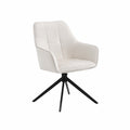 Esszimmerstühle – 6er-Set, drehbar, gepolstert, mit Armlehnen, aus Samt, für Esszimmer, Küche und Wohnzimmer