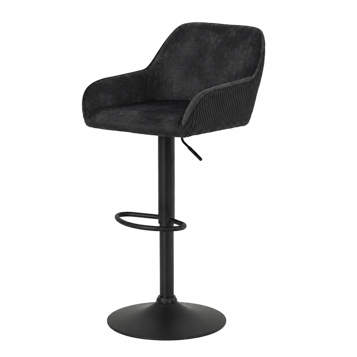 Barhocker – 2er-Set, drehbar, höhenverstellbar, aus Metall, Anthrazit