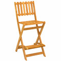 Barhocker – klappbar, aus Massivholz, Braun, für Garten