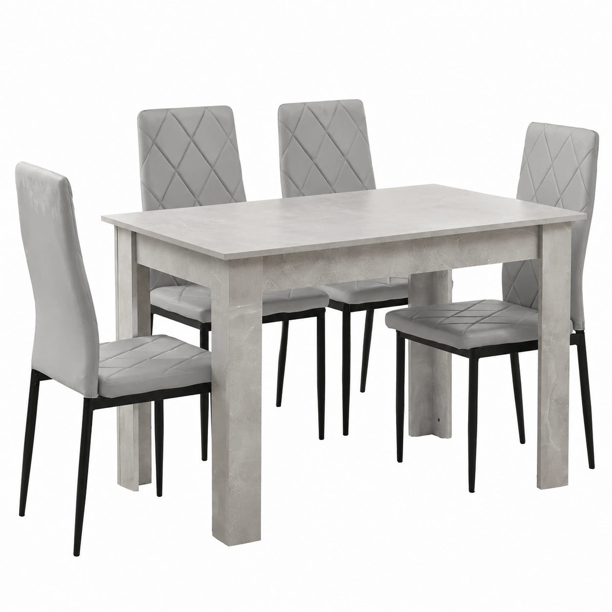 Esstisch – mit 4 Stühlen, 110 × 70 cm, für Esszimmer und Küche
