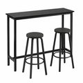 Bartisch – 2er-Set, 120 × 40 × 100 cm, aus Holz, Schwarz, für Küche und Wohnzimmer