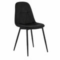 Esszimmerstühle – 4er-Set, gepolstert, mit Rückenlehne, aus Metall, Schwarz, für Esszimmer, Küche und Wohnzimmer