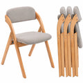 Stuhl – 4er-Set, klappbar, gepolstert, stapelbar, aus Holz, für Küche und Büro