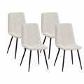 Esszimmerstuhl – 4er-Set, moderner Stil, gepolstert, Beige, für Esszimmer
