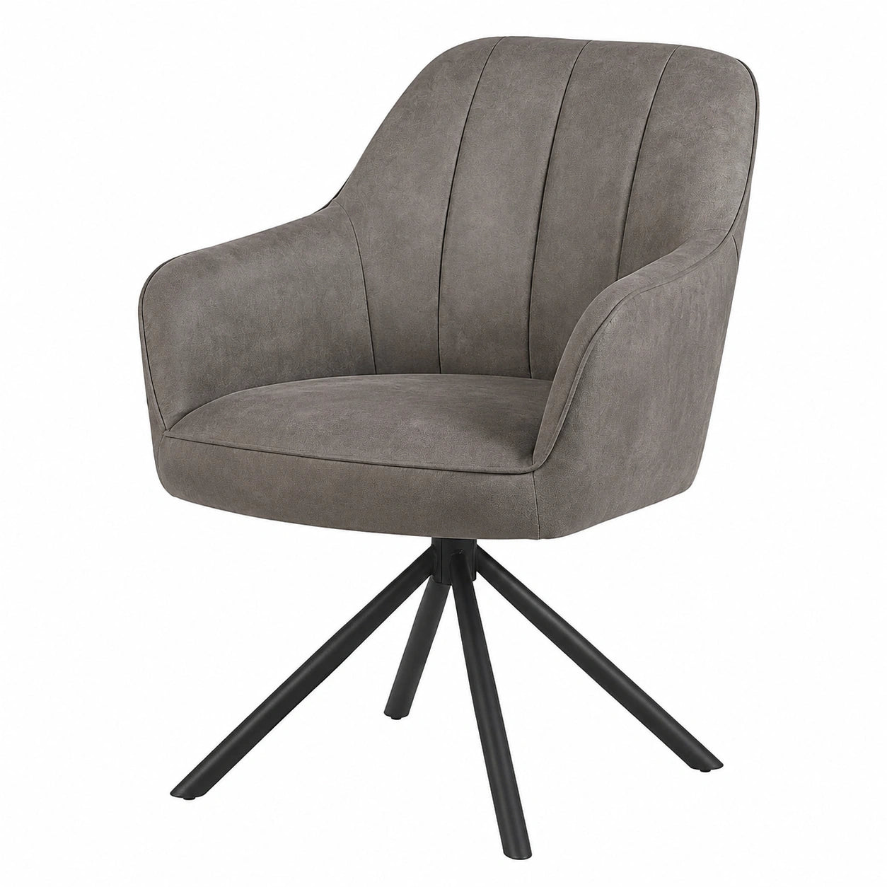 Esszimmerstühle – 1er-Set, moderner Stil, drehbar, gepolstert, Grau und Taupe