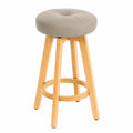 Barhocker – 2er-Set, drehbar, aus Kunstleder und Holz, Taupe