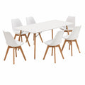Esstisch – 6er-Set, 160 × 80 cm, rechteckige Form, für Küche, Wohnzimmer und Büro